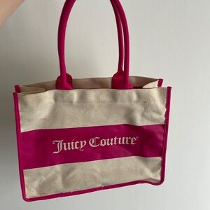 Juicy Couture Fragrances Pink Logo Tote Beach carry on Bag